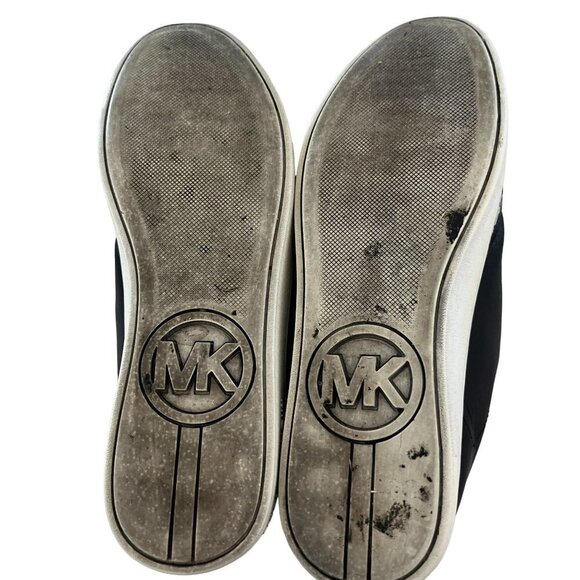 Michael Kors Keaton Black Leather Trainer Sneakers‎ Shoes Flats Size 9.5 M - Picture 15 of 15